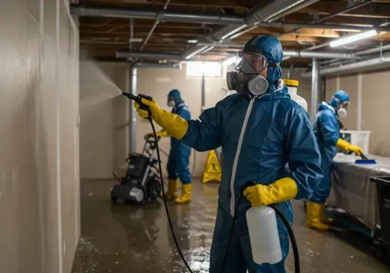 Basement Sanitization and Antimicrobial Treatment process in Washington County, PA