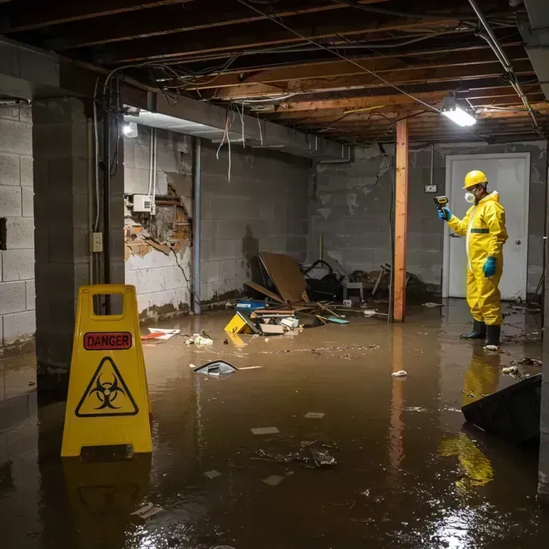 Flooded Basement Electrical Hazard in Washington County, PA Property